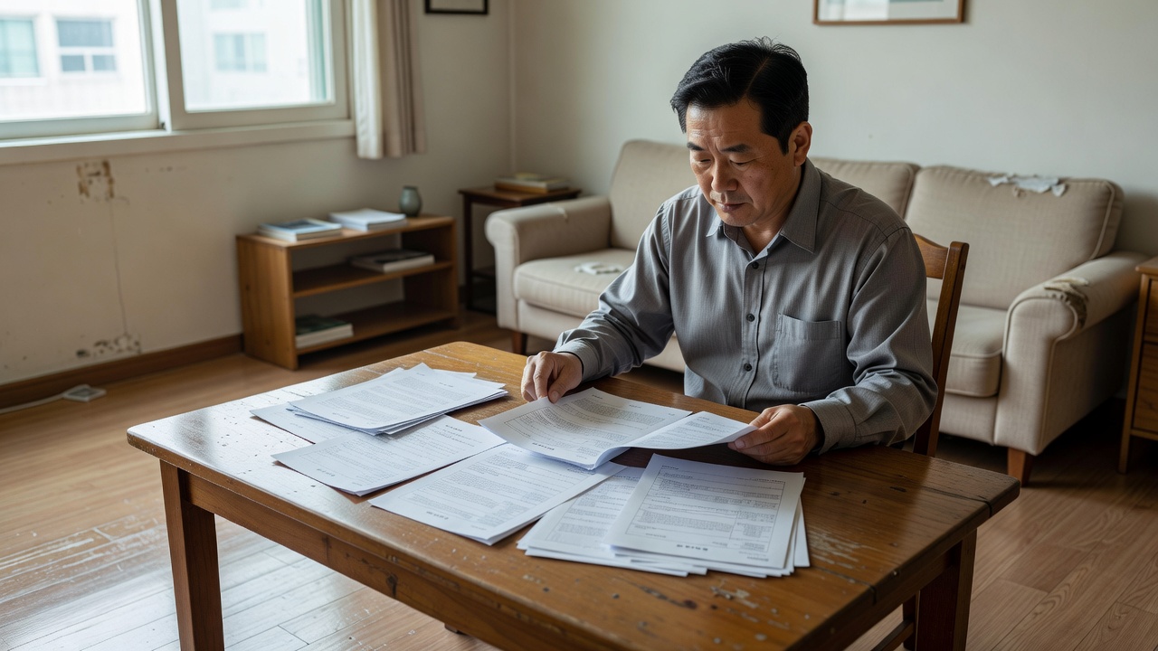 서울 전세 계약 서류를 꼼꼼히 확인하는 모습