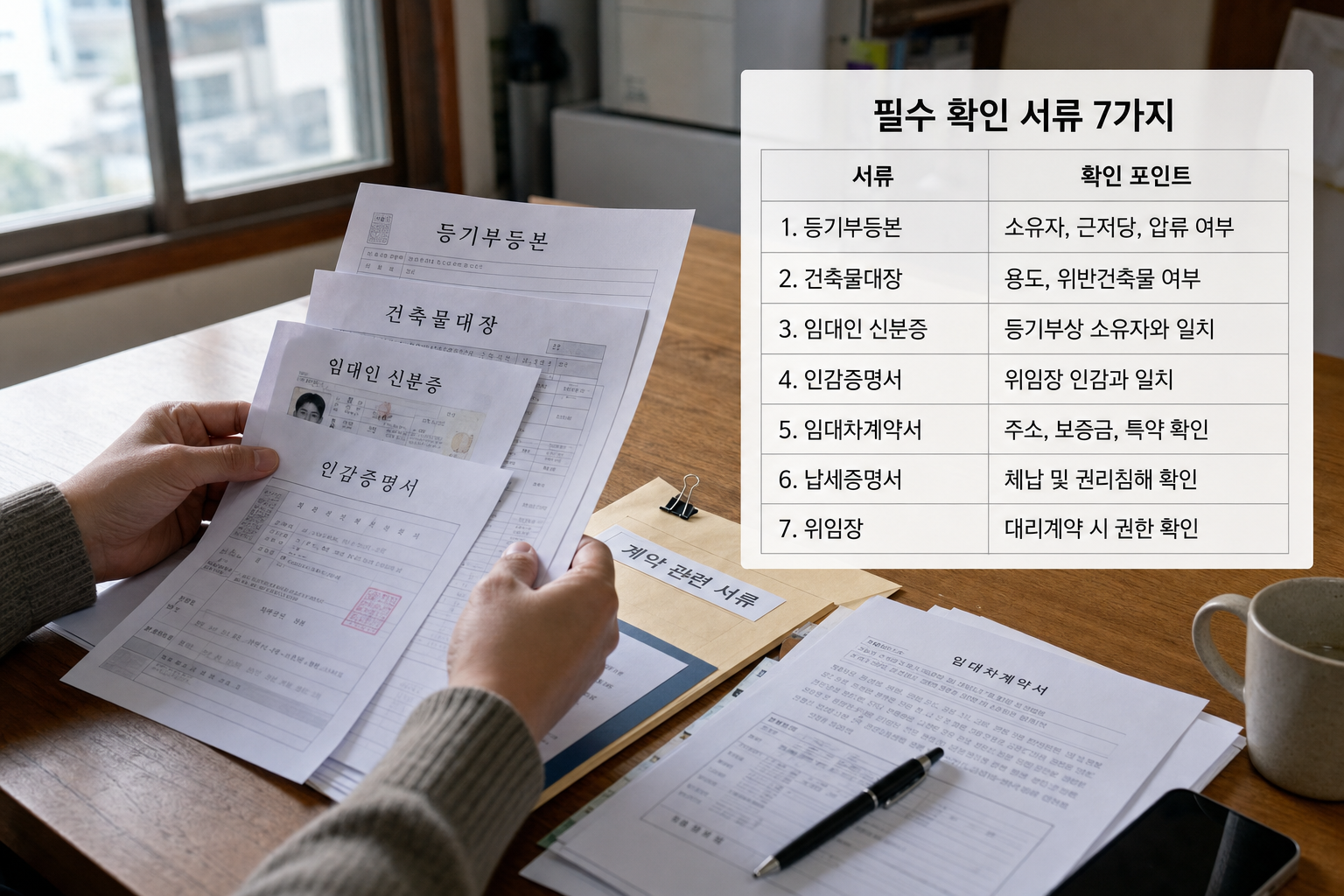서울 전세 계약 전 필수 확인 서류 체크리스트와 전세 계약서 양식