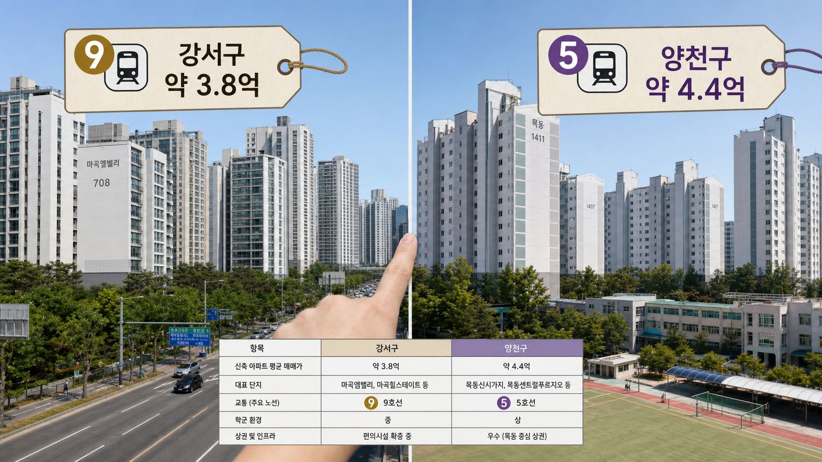 강서 양천 전세 시세: 서울 서남권 교통 호재까지 비교