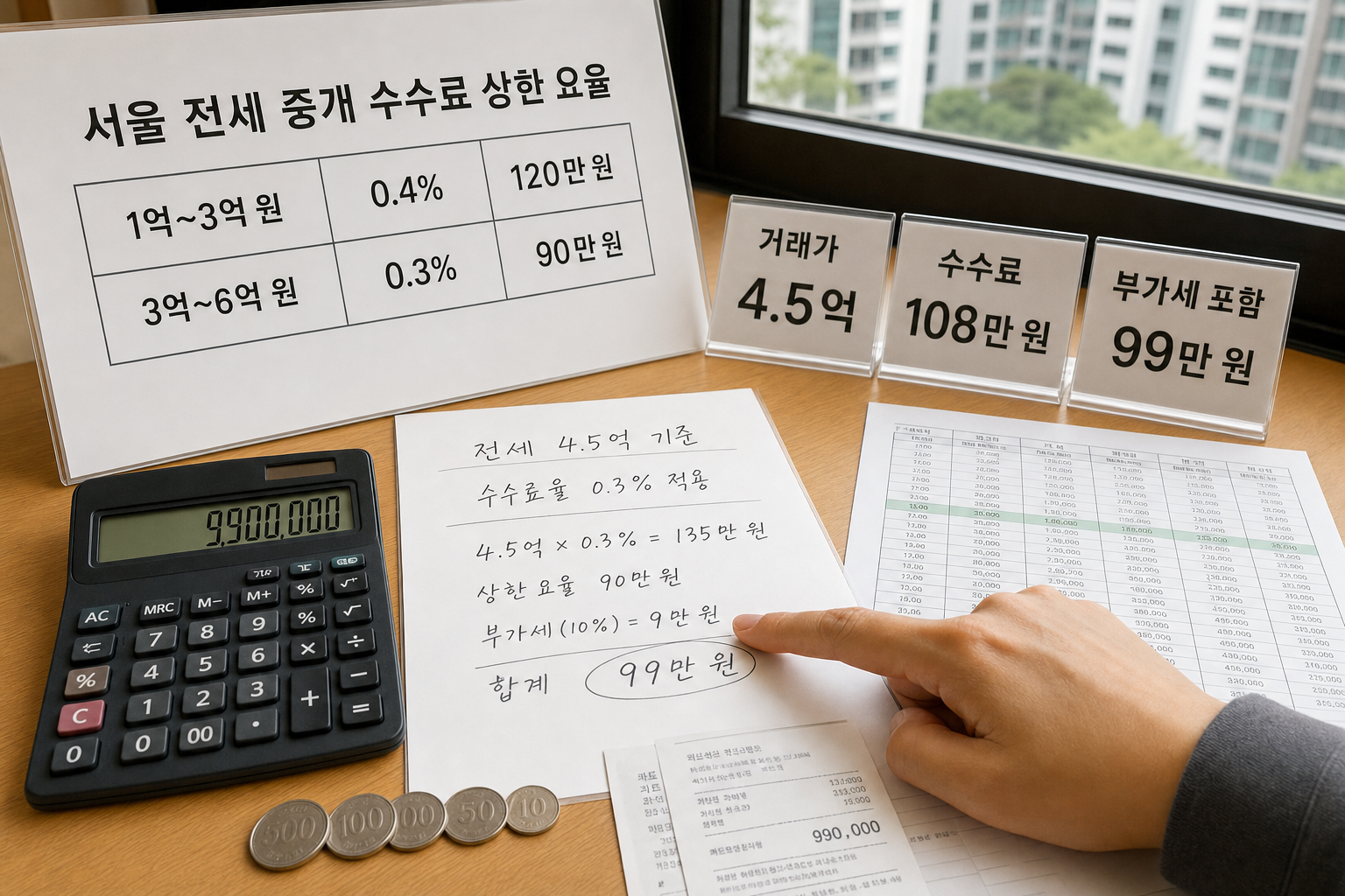 서울 전세 중개 수수료 계산과 절감 방법